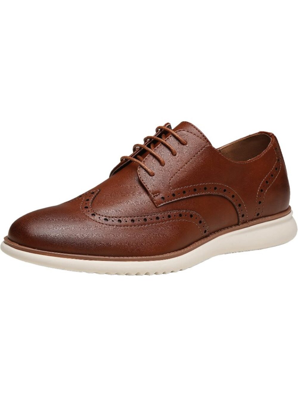 Men's Oxblood 100% Synthetic Retro Comfortable Oxfords Casual Dress Shoes